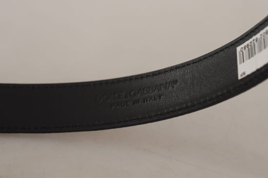 Dolce & Gabbana Brown Leather Leopard Print Bronze Metal Buckle Belt - Image 6