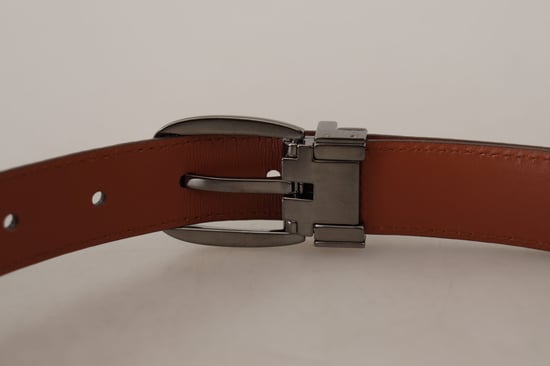 Dolce & Gabbana Brown Leopard Embossed Leather Buckle Belt - Image 6