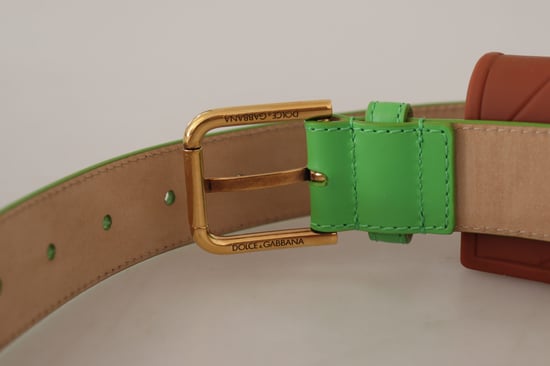 Dolce & Gabbana Groene Leren Devotie Hart Micro Tas Hoofdtelefoon Riem - Image 3