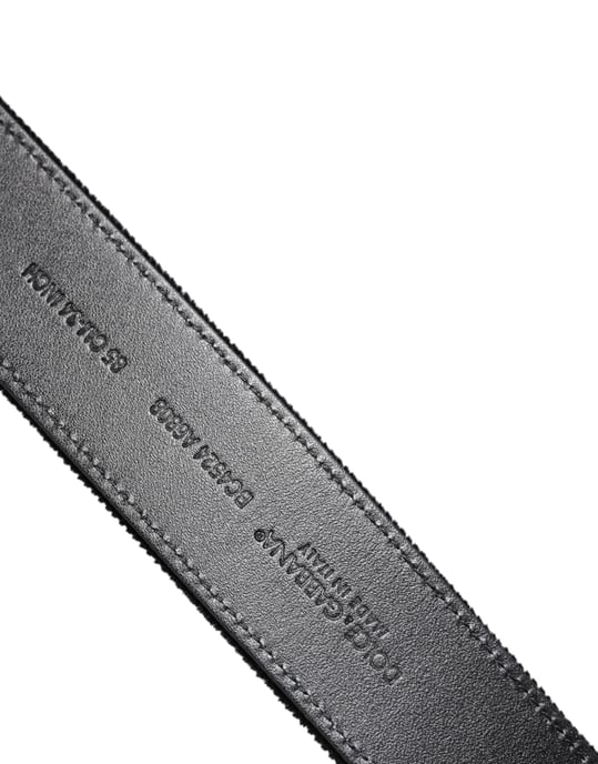 Dolce & Gabbana Zwarte Katoenen Gouden Metalen Gesp Riem - Image 5