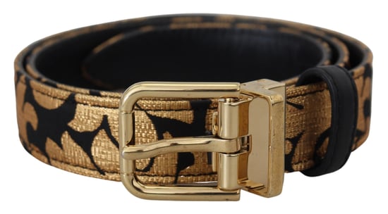 Dolce & Gabbana Multicolor Jacquard Leather Logo Buckle Belt - Image 2