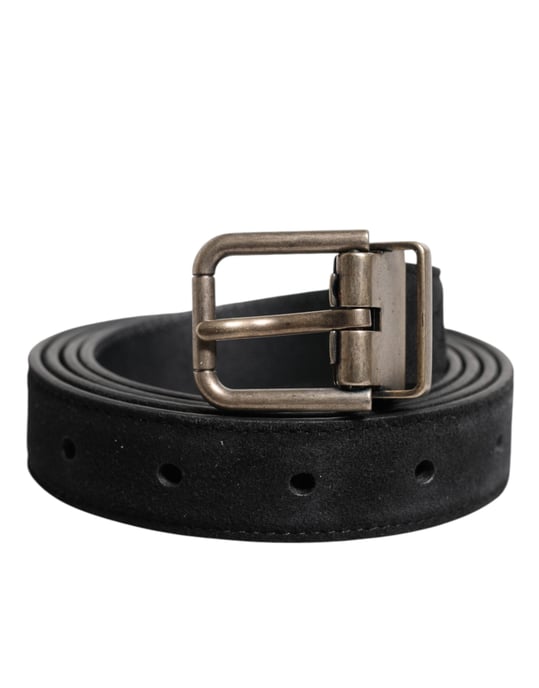 Dolce & Gabbana Zwart Kalfskleren Classic Metalen Gesp Riem - Image 2