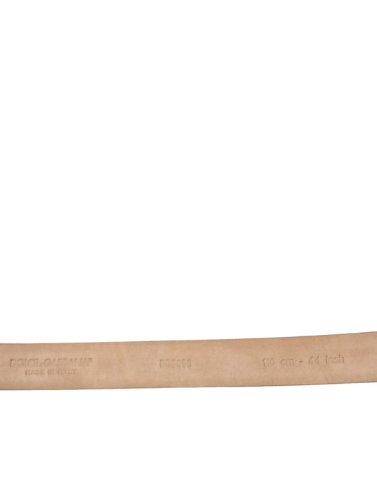 Dolce & Gabbana Donkerbruine Leren Riem met Zilverkleurige Gesp - Image 3