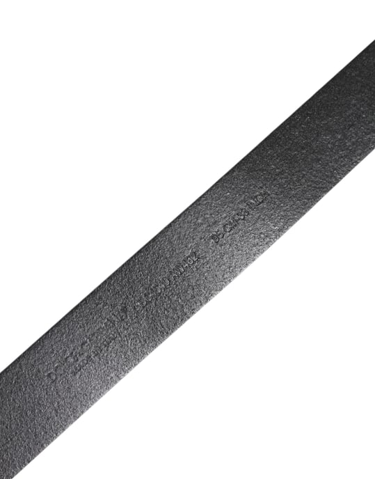 Dolce & Gabbana Black Classic Leather Metal Buckle Belt - Image 5