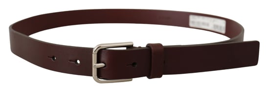 Dolce & Gabbana Marron Kalvskinn Silverfärgad Metallspänne Bälte - Image 3