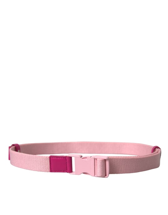 Dolce & Gabbana Rosa Canvas Stretch Plast Spänne Kvinnobälte - Image 2