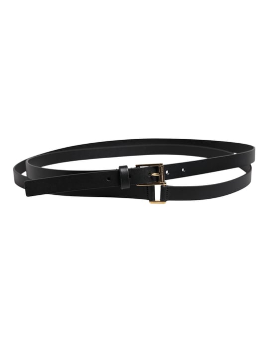 Dolce & Gabbana Zwarte Classic Gouden Metalen Logo Gesp Riem - Image 3