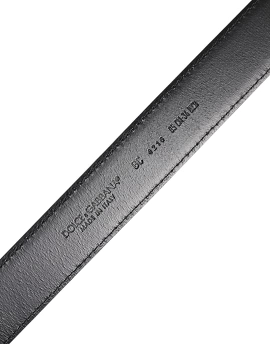 Dolce & Gabbana Brun Klassisk Kalvskinn Silver Spänne Bälte - Image 5