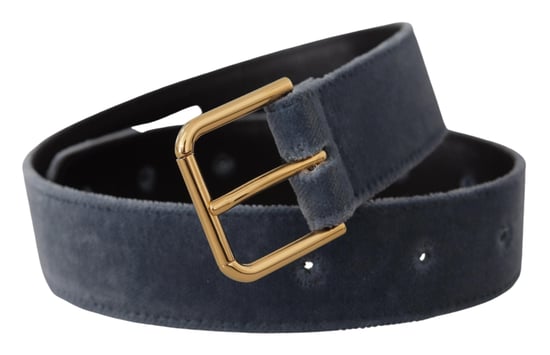 Dolce & Gabbana Marineblauwe Katoenen Gouden Metalen Logo Taillegesp Riem - Image 2
