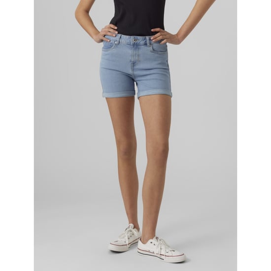 Vero Moda Vmluna mr fold shorts mix ga noos blue denim - Image 3