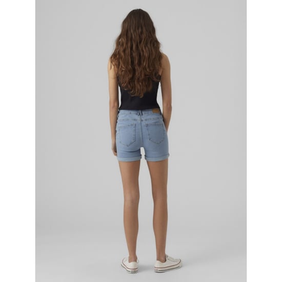 Vero Moda Vmluna mr fold shorts mix ga noos blue denim - Image 4