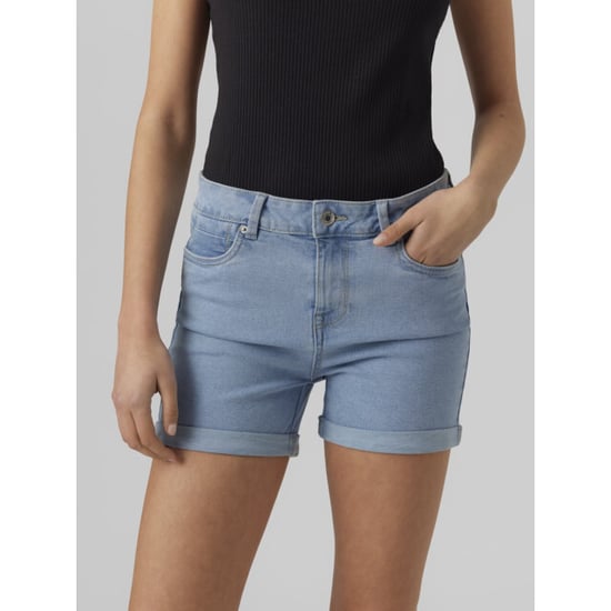 Vero Moda Vmluna mr fold shorts mix ga noos blue denim - Image 6