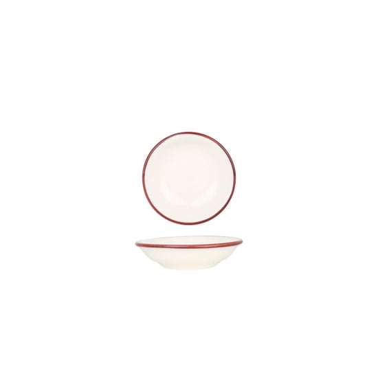 Bonna Serveerschaal linea burgundy porselein 9 cm (50cc) set van 2 - Image 1