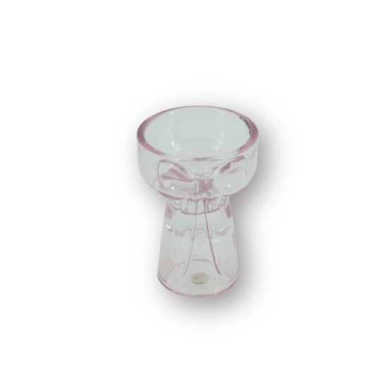 House Vitamin Candle- and tealightholder bow pink 7,5x9,5cm - Image 1