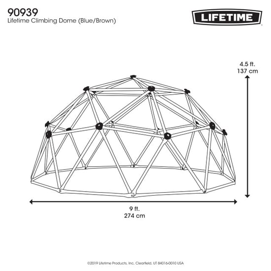 Lifetime ® speeltoestel geodome /blauw 274 x 137 cm - Image 3