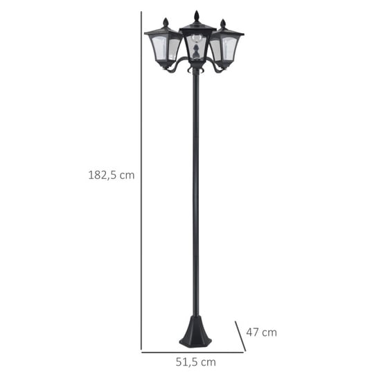 4goodz Tuinlantaarn solar 3-vlammige 182.5cm ip44 voor tuin - Image 5