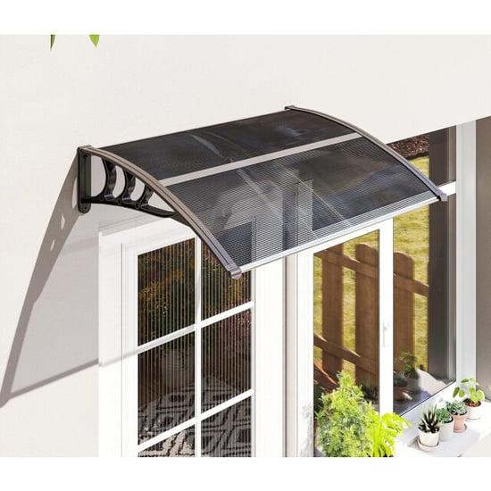 4goodz Deurluifel afdak 75x100 cm overkapping polycarbonaat - - Image 3