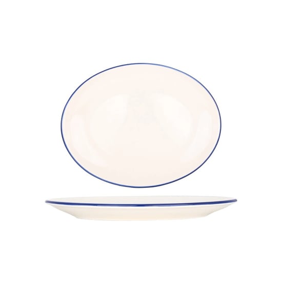 Bonna Serveerschaal linea blue porselein 31x24 cm set van 2 - Image 1