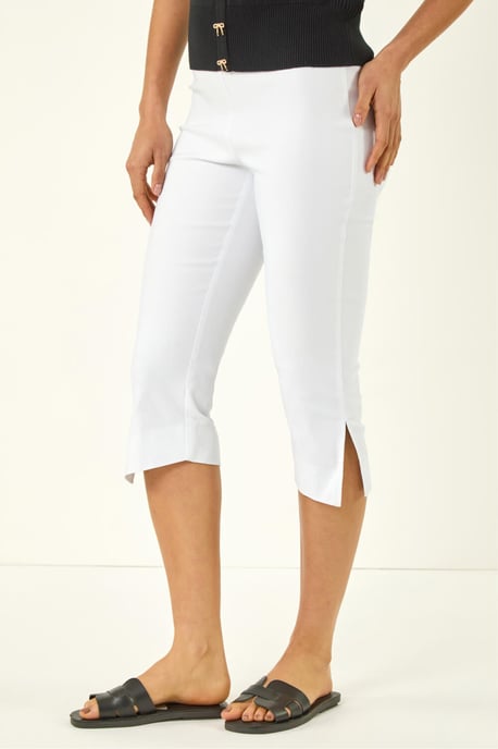 Split Hem Bengaline Capri Trouser - Image 4
