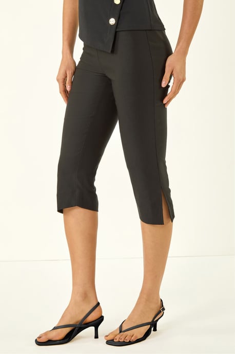 Split Hem Bengaline Capri Trouser - Image 4