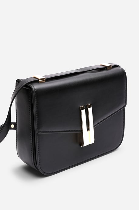Where's That From Womens 'Delrio' Gold Clasp Cross Body Tofu Bag - Image 4