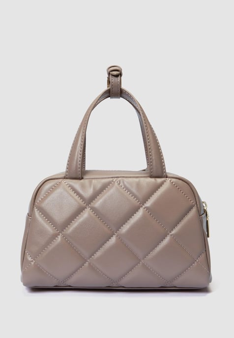 LA FIERA Dames Gequilt Kleine Handtas in Neutrale Toon - Image 2
