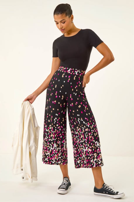 Border Print Culotte Trouser - Image 2