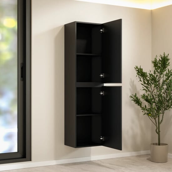 Mirlux Kolomkast ruvo 150cm mat zwart - Image 2