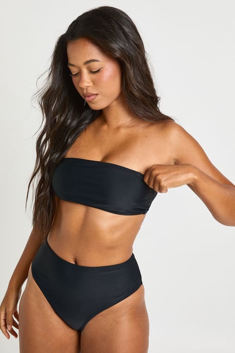 Essentials Detachable Strap Bandeau Bikini Top - Image 1