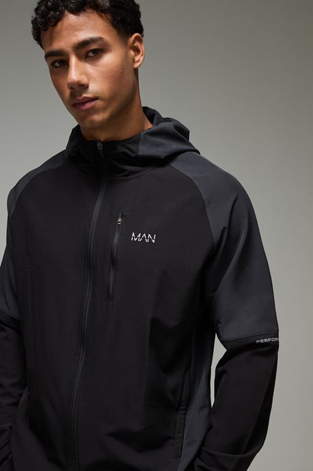 Man Active Colour Block Stretch Woven Regular Fit Tracksuit - Image 3