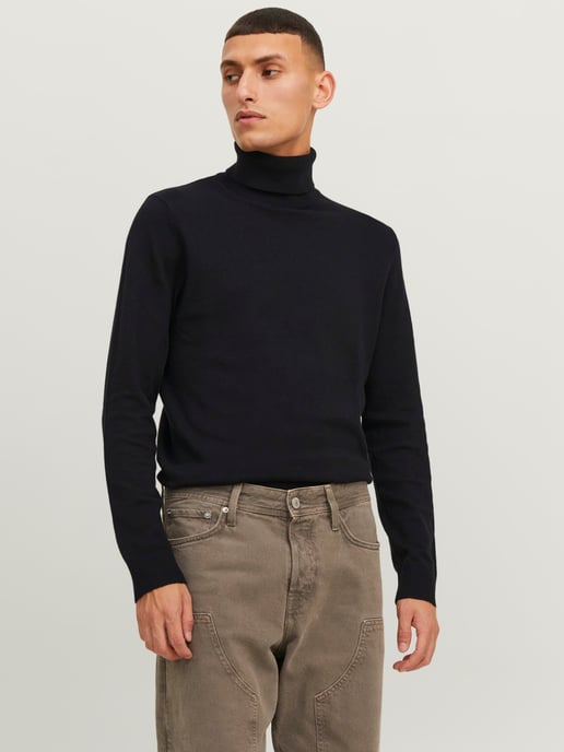 Jack & Jones Tröja Emil Stickad Rulleck Svart - Image 2