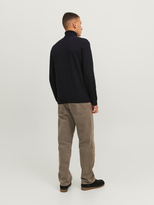 Jack & Jones Tröja Emil Stickad Rulleck Svart - Image 3
