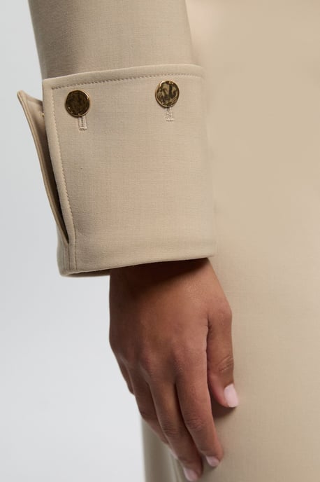Plus Size Polished Tailored Button Detail Jacket - Image 3