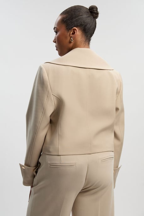 Plus Size Polished Tailored Button Detail Jacket - Image 4