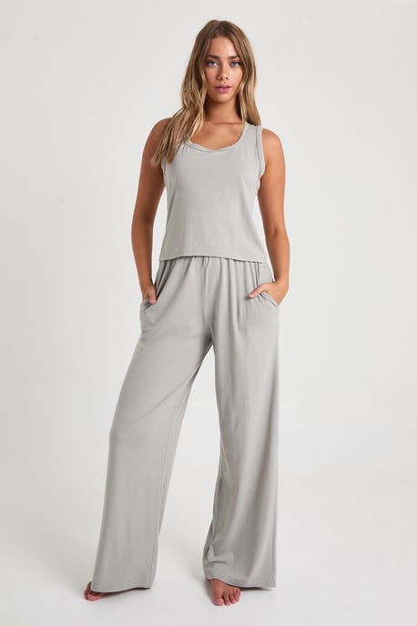 Modal Vest & Wide Leg Trousers Pyjama Set - Image 1