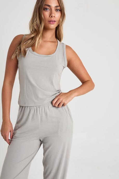 Modal Vest & Wide Leg Trousers Pyjama Set - Image 3
