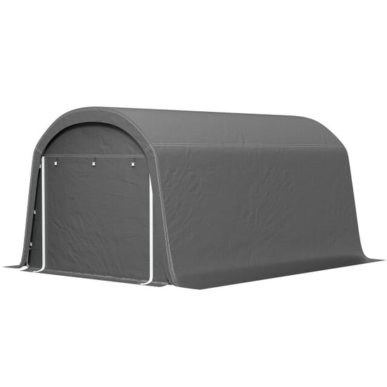 4goodz Outsunny /tuinschuur met plastic zeil, gereedschapstent, opzetbare - Image 1