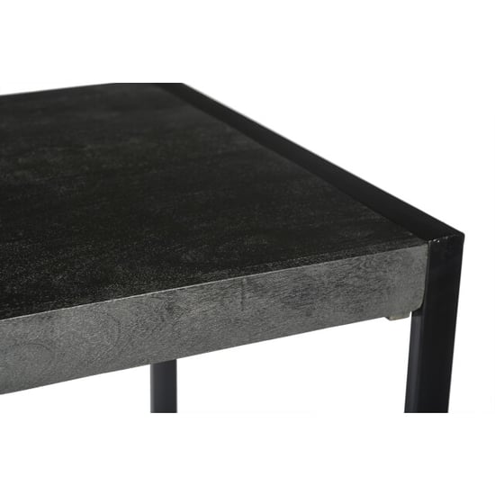 Livingfurn bartafels norris bar table 140cm mangohout / gecoat staal - Image 2