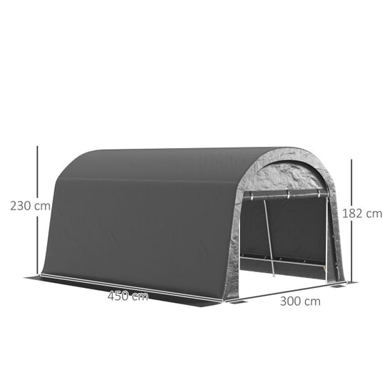 4goodz Outsunny /tuinschuur met plastic zeil, gereedschapstent, opzetbare - Image 5