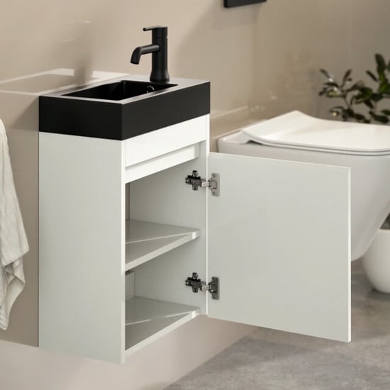 Mirlux Toiletmeubel elen 40cm - wastafel zwart - Image 3