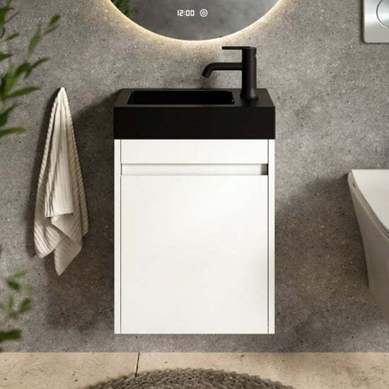 Mirlux Toiletmeubel elen 40cm - wastafel zwart - Image 5