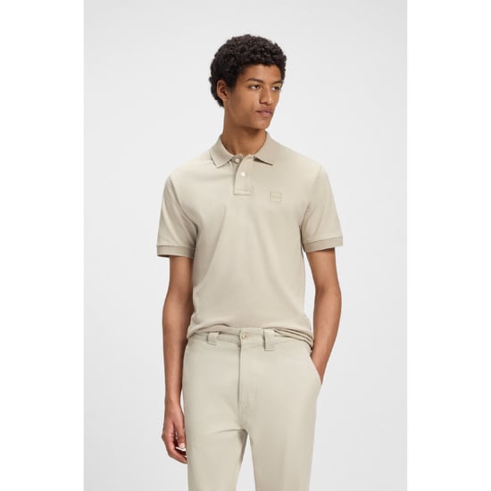 Herenpolo Boss Passenger Slim Fit in beige - Image 2