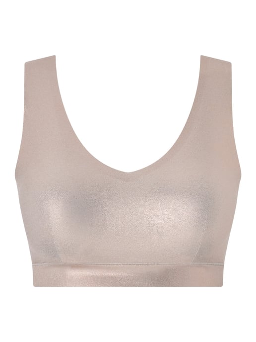 SoftStretch V-Neck Padded Crop Top - Image 3