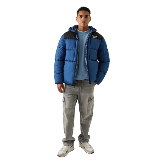 Reebok Heren Kleurblok Reversible Puffer Jacket (Blauw) - Image 5