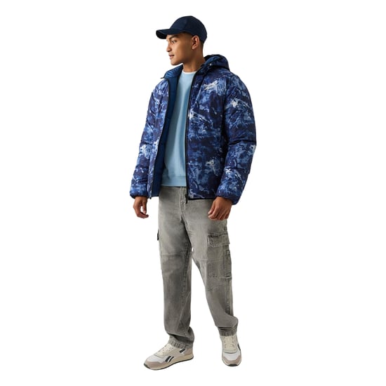 Reebok Heren Kleurblok Reversible Puffer Jacket (Blauw) - Image 6