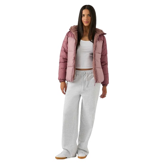 Reebok Dames Sherpa Reversible Puffer Jacket (Dusty Rose) - Image 4