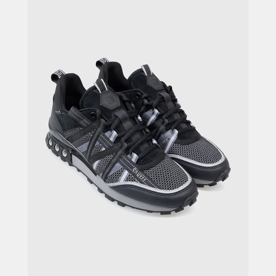 Men's Cruyff Fearia Hex-Tech Trainers in Black Grey - Image 2