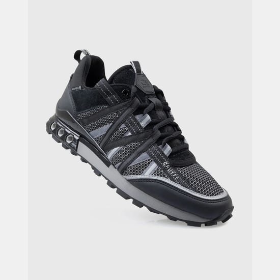 Men's Cruyff Fearia Hex-Tech Trainers in Black Grey - Image 3