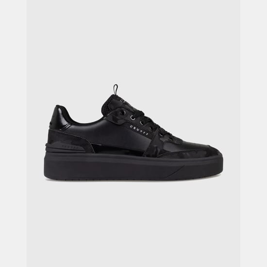 Men's Cruyff Endorsed Tennis Trainers in Black - Image 1