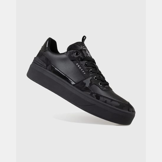 Men's Cruyff Endorsed Tennis Trainers in Black - Image 3